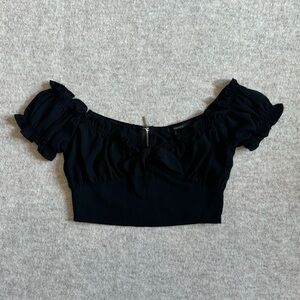 Forever 21 black tie up top